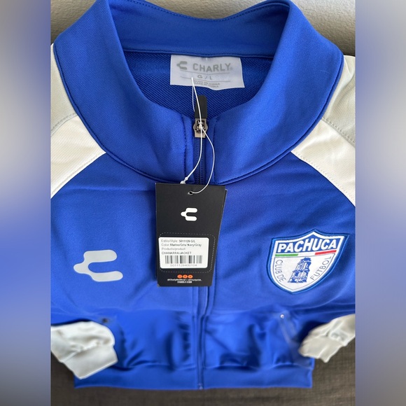 Charly Authentic C.F. Pachuca Mexico Soccer Futbol Blue Jacket Men’s Sz: L - Picture 2 of 4